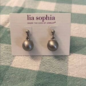 Lia Sophia Silver Drop Earrings
